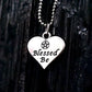 Blessed Be ~ Heart Shaped Pentacle Amulet