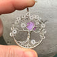 Sterling Silver Spiral Tree of Life - Purple Moon